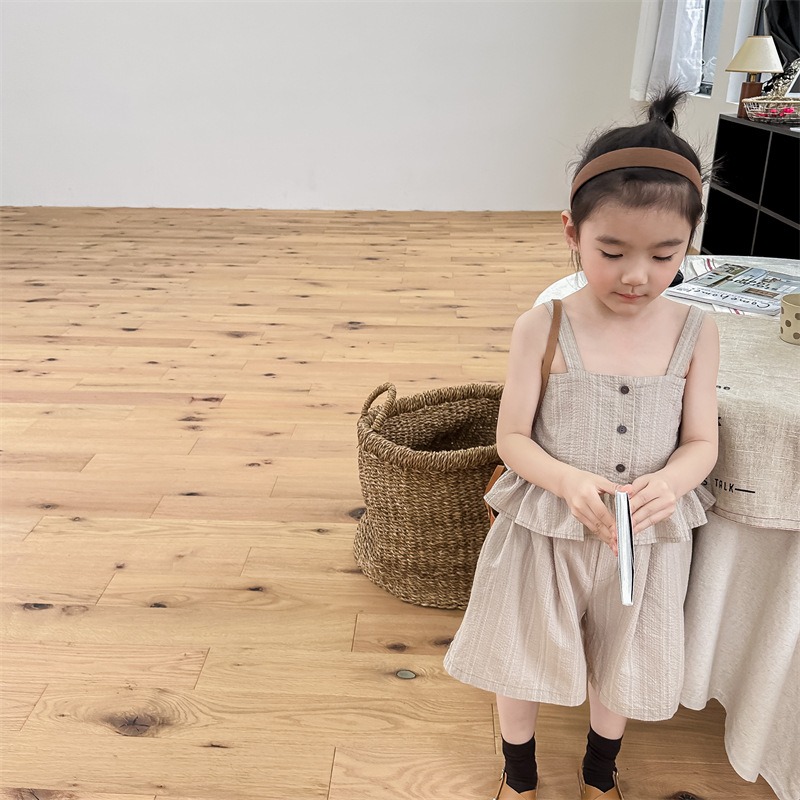 ᵕ̈ ᴴᵁᴸᴵᴴᵁᶜᴴᴵ  S3052629細肩帶背心上衣+短褲套裝-細節圖2