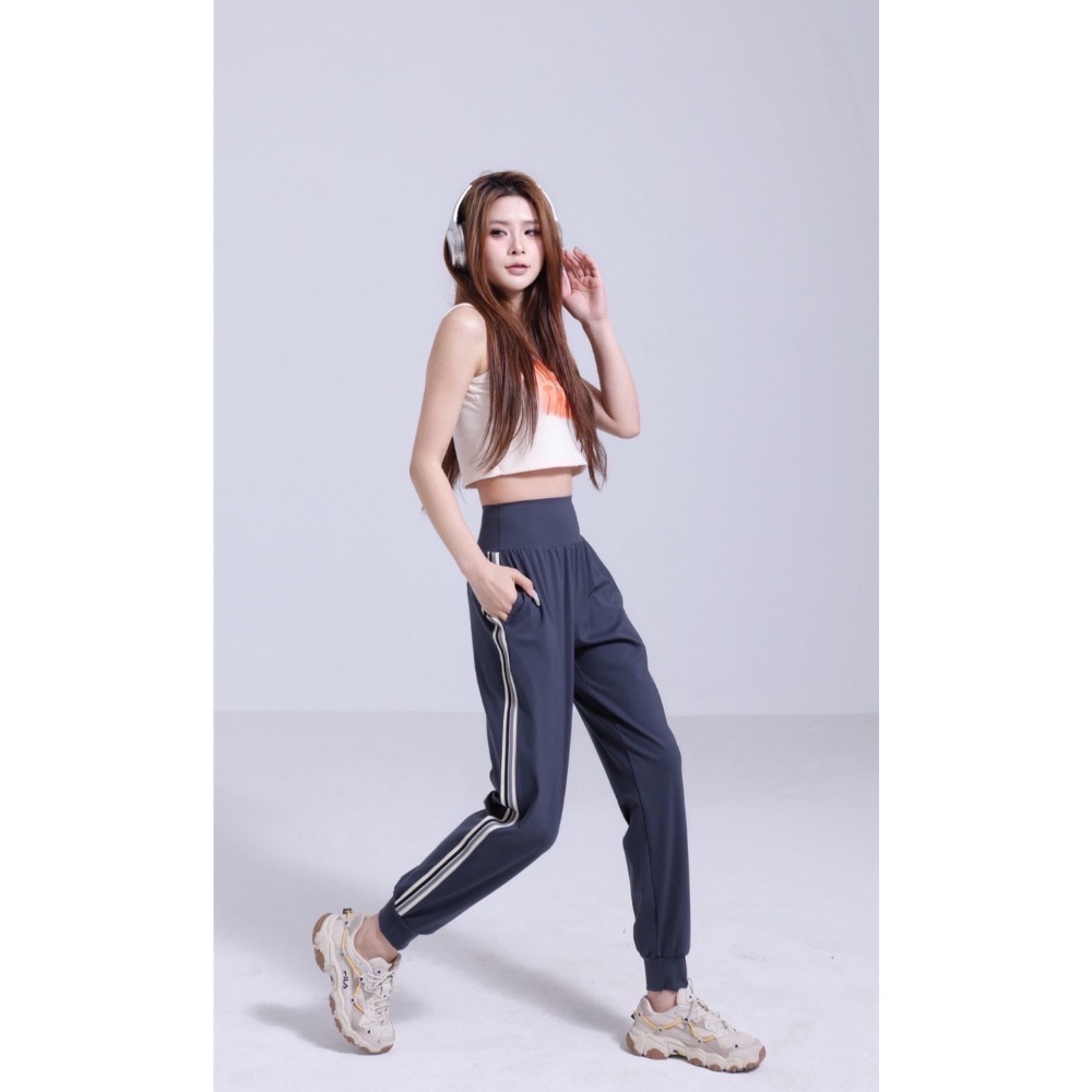 高腰瑜珈褲 哈綸褲 運動縮口褲-規格圖11