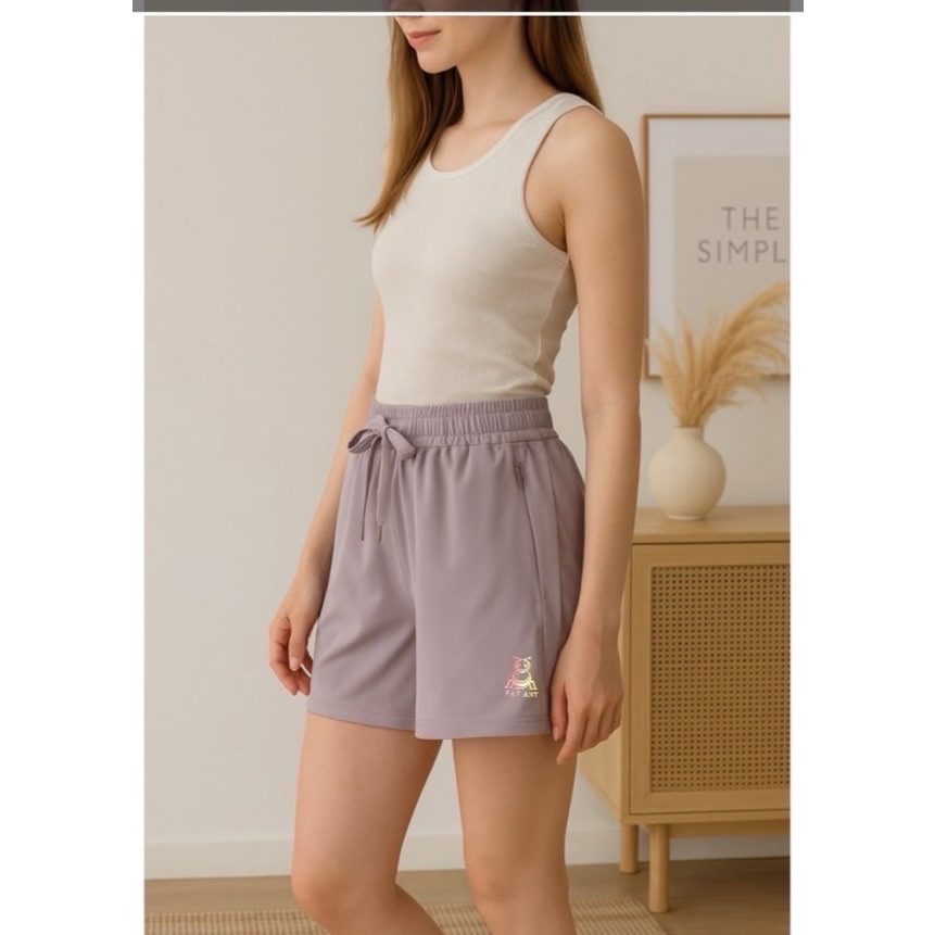 冰絲三分褲 涼感短褲 女生彈力短褲 夏季運動短女 輕薄透氣短褲 休閒短褲女款 抽繩鬆緊短褲 女快乾褲 曙光機能運動品牌-細節圖9
