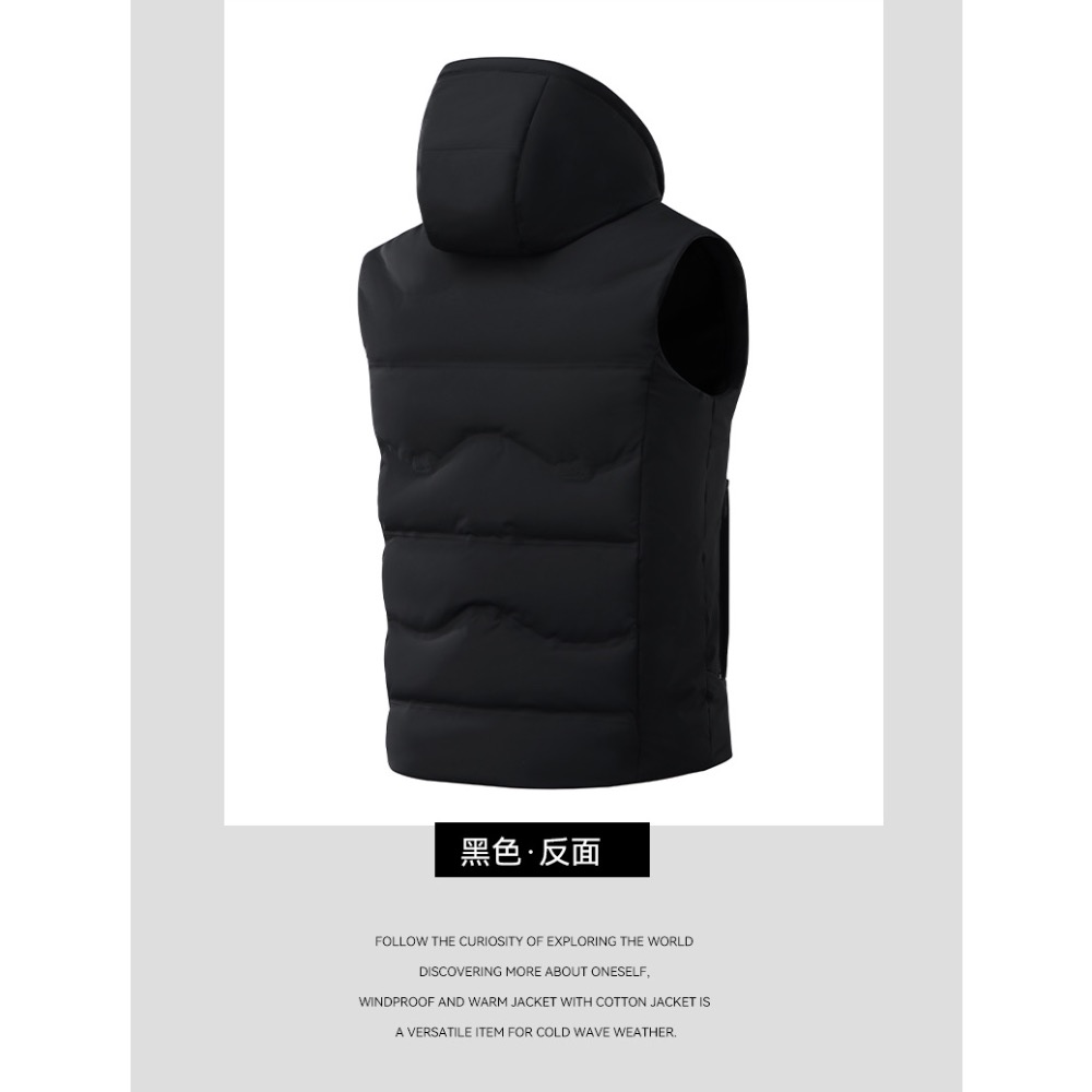 輕量羽絨背心 保暖背心 可拆帽背心 防風背心 冬季背心 男背心 女背心 加厚機能背心 曙光機能運動品牌-細節圖6