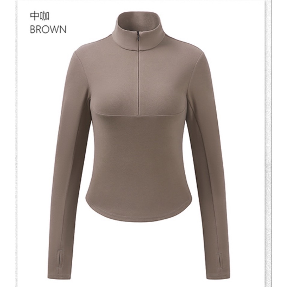 火山岩發熱上衣 蓄熱保暖機能衣 立領拉鍊保暖上衣 加絨高彈力上衣 拇指孔運動上衣 冬季內搭打底衣 戶外保暖發熱衣 騎車防-規格圖11