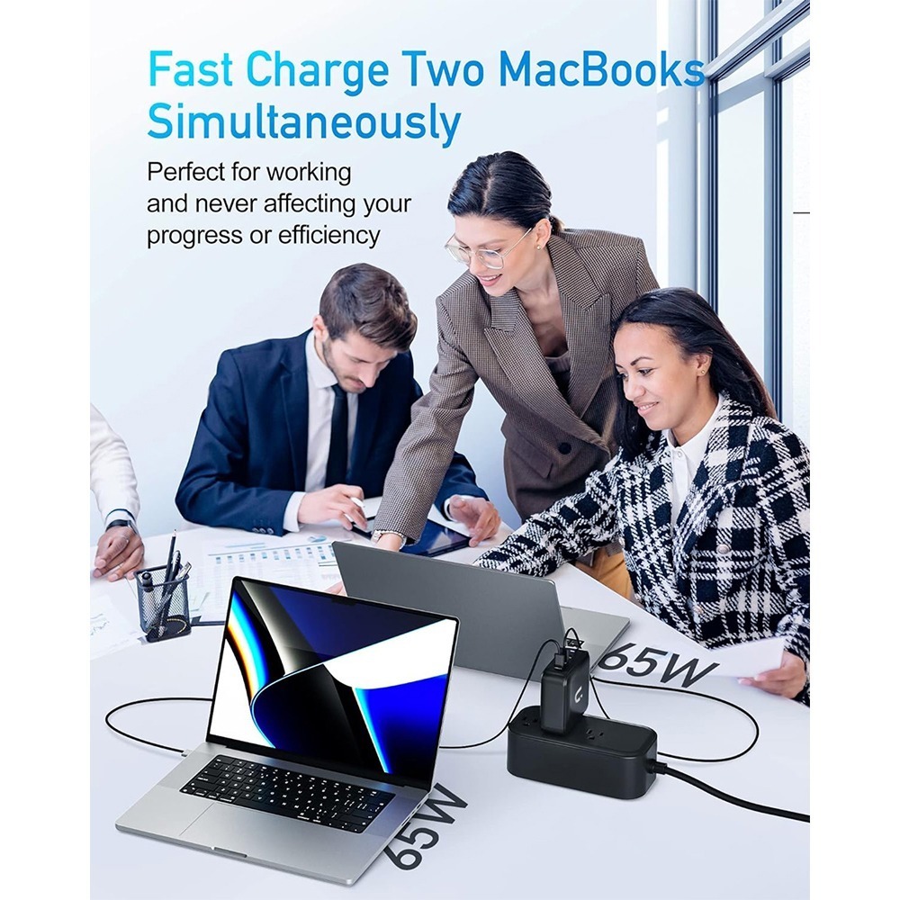 【電競版】 UKKO 140W GaN 氮化鎵 3孔 (2C1A) 急速充電器 (黑)-細節圖3