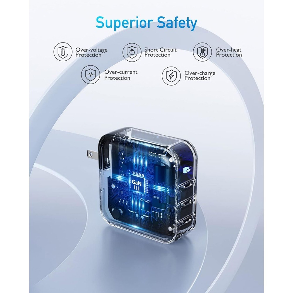 【電競版】 UKKO 140W GaN 氮化鎵 3孔 (2C1A) 急速充電器 (黑)-細節圖6