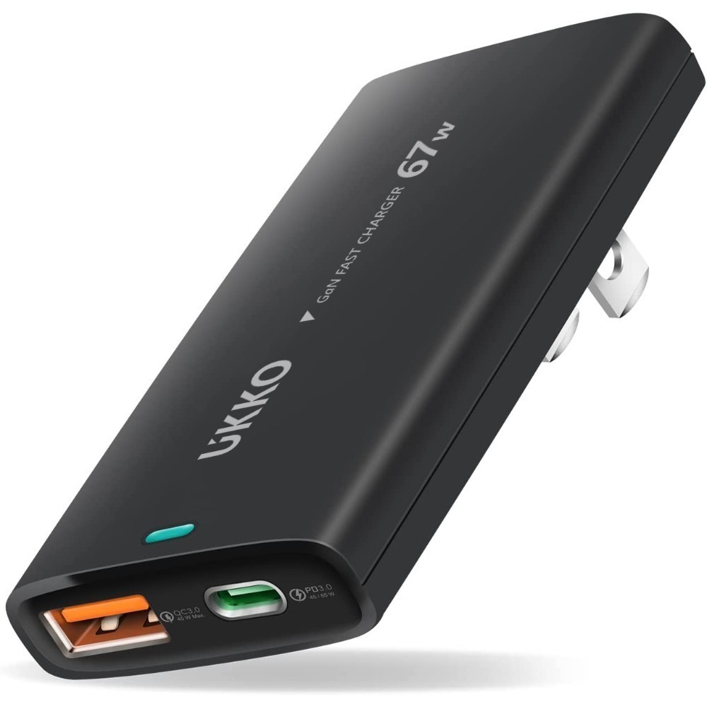 UKKO輕薄款 67W氮化鎵GaN 雙孔(C+A)旅充器 加贈PD 60W充電線-規格圖9