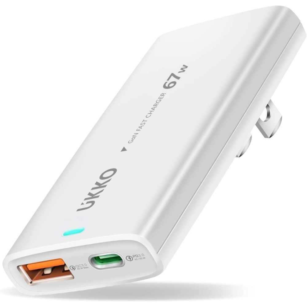 UKKO輕薄款 67W氮化鎵GaN 雙孔(C+A)旅充器 加贈PD 60W充電線-規格圖9