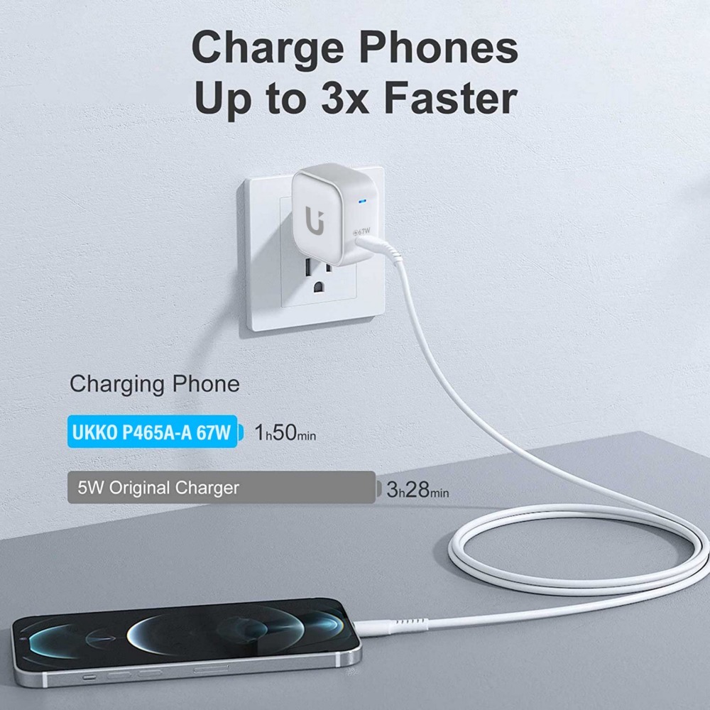 【進階版】UKKO 67W GaN氮化鎵 mini 急速充電器-細節圖6