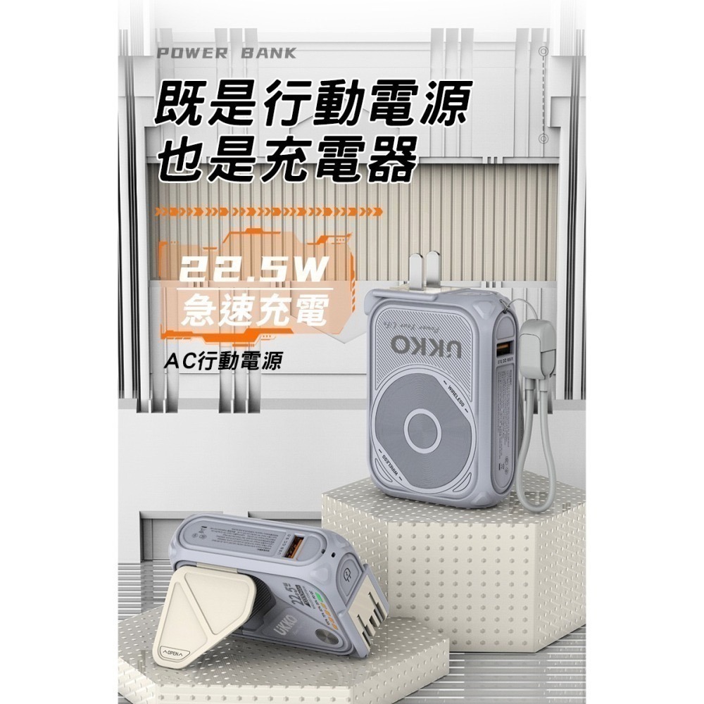 【7-ELEVEN 門市團購】【UKKO】 5合1多功能 10000mAh 行動電源-細節圖2