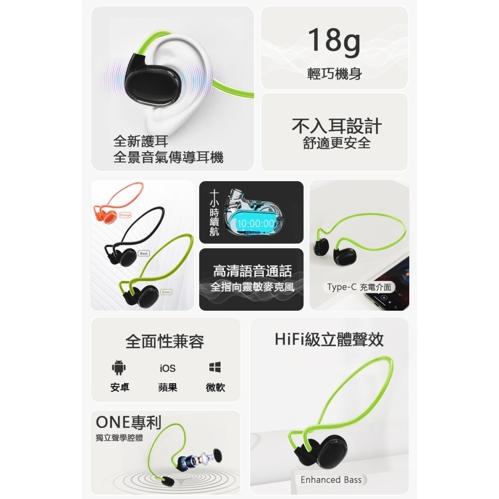 UKKO 全景音氣傳導藍牙耳機-細節圖2