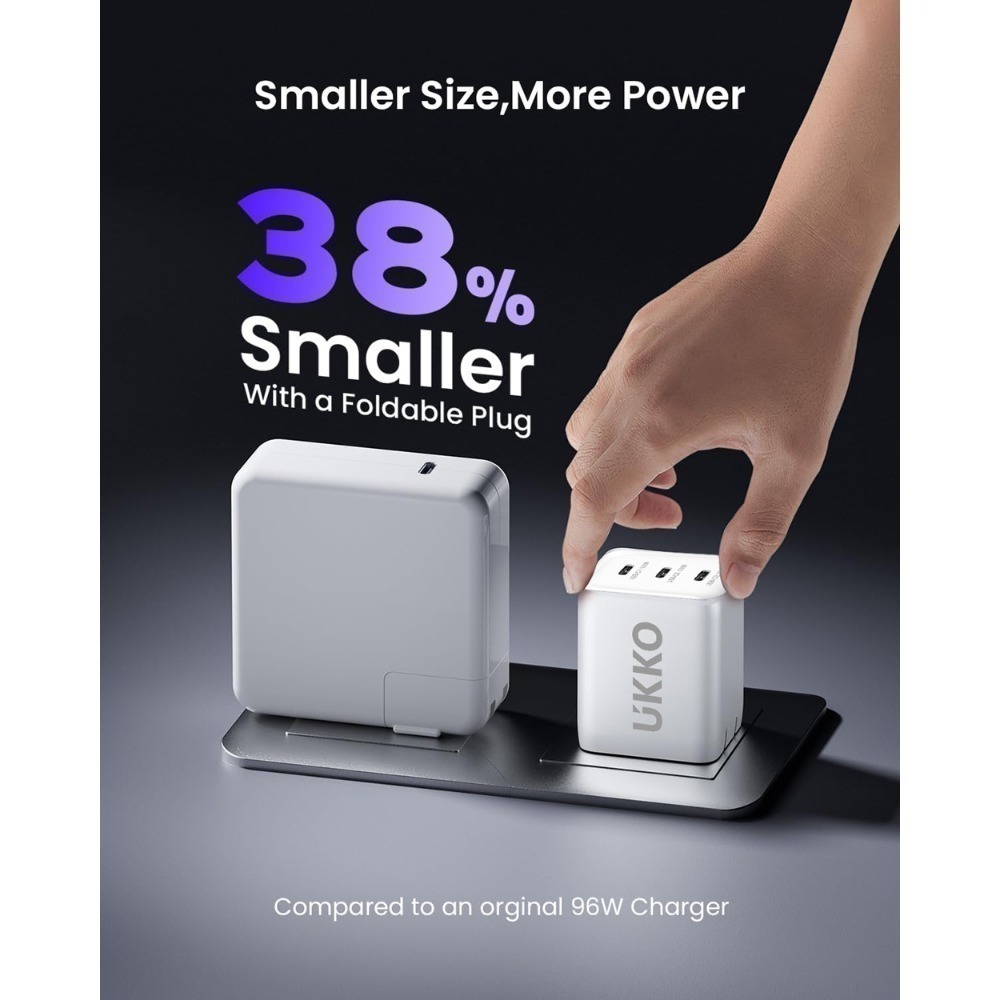 【限時購】 100W 3C 迷你急速充電器 附PD 100W e-marker 數據線 1m-細節圖5