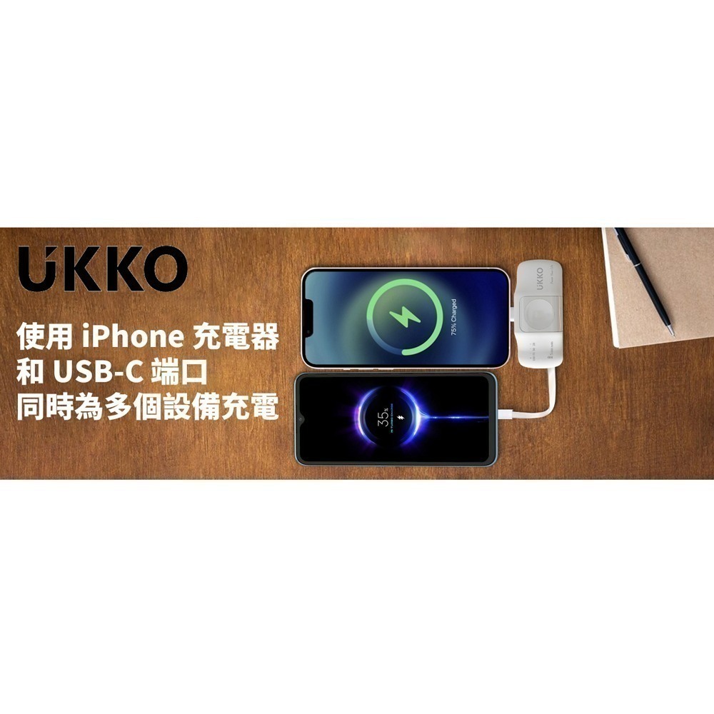 【限時購】UKKO 5000 mAh 迷你多功能行動電源（無Lightning) 贈EVA防震收納包-細節圖3