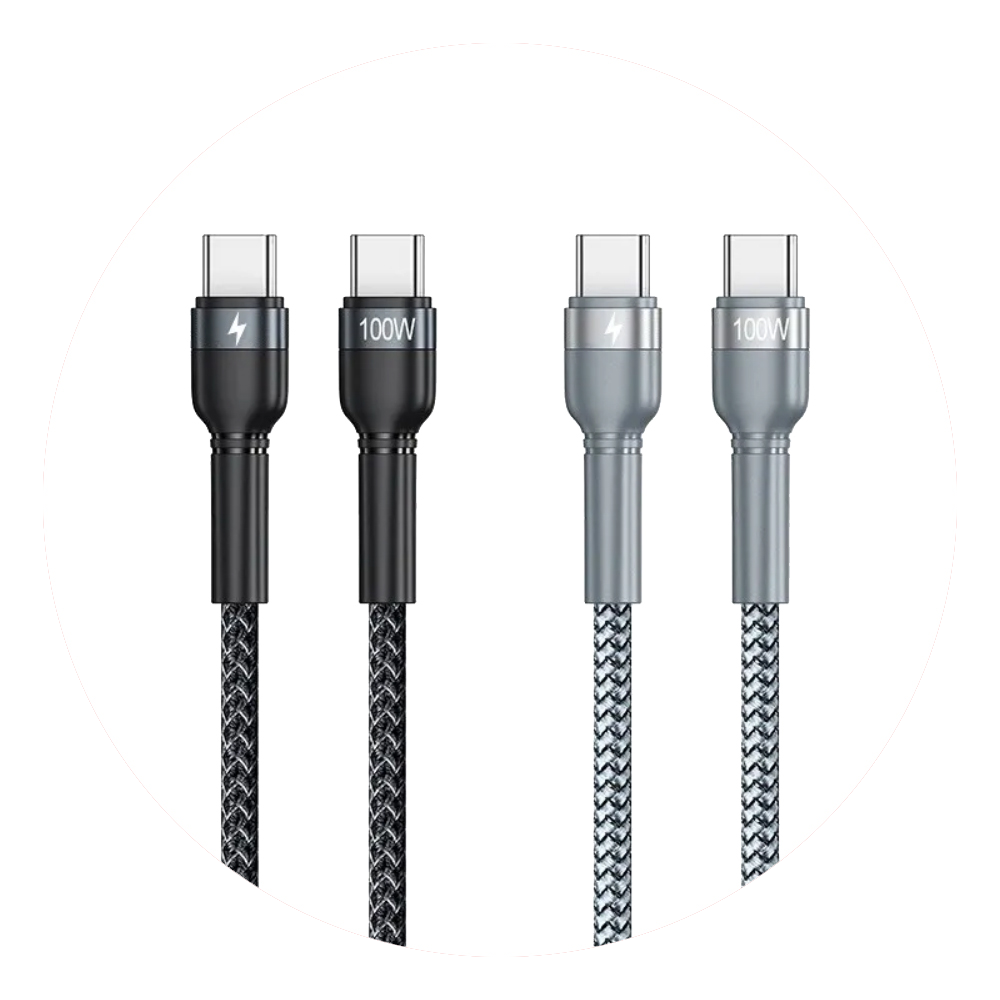 UKKO 急速 PD 100W Type-C to Type-C 充電編織傳輸線 2m(20V/5A E-marker)-規格圖5