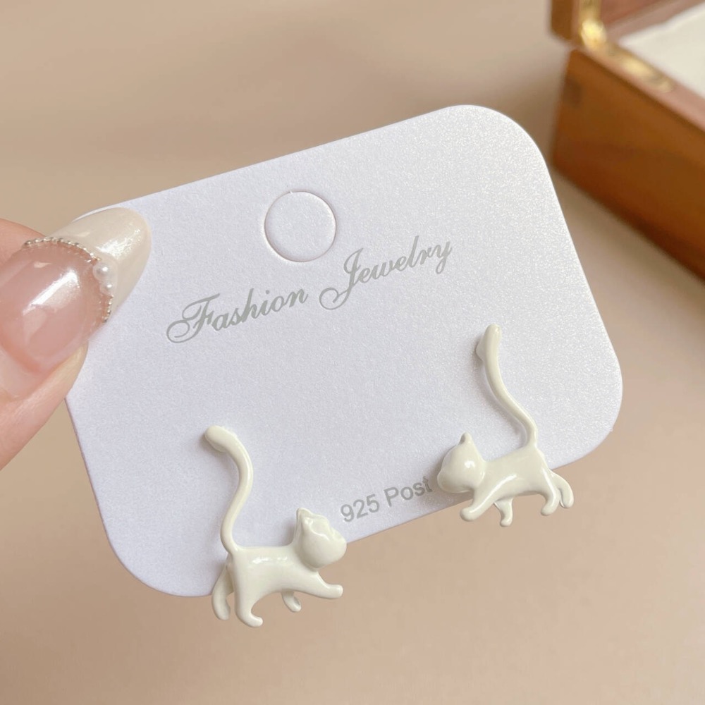 秋冬新款慵懶貓咪耳環-規格圖4