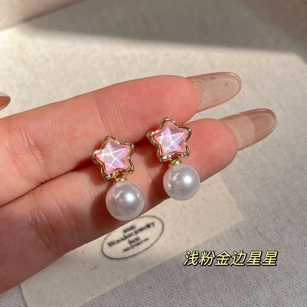 精緻粉色、藍色愛心耳環-規格圖5