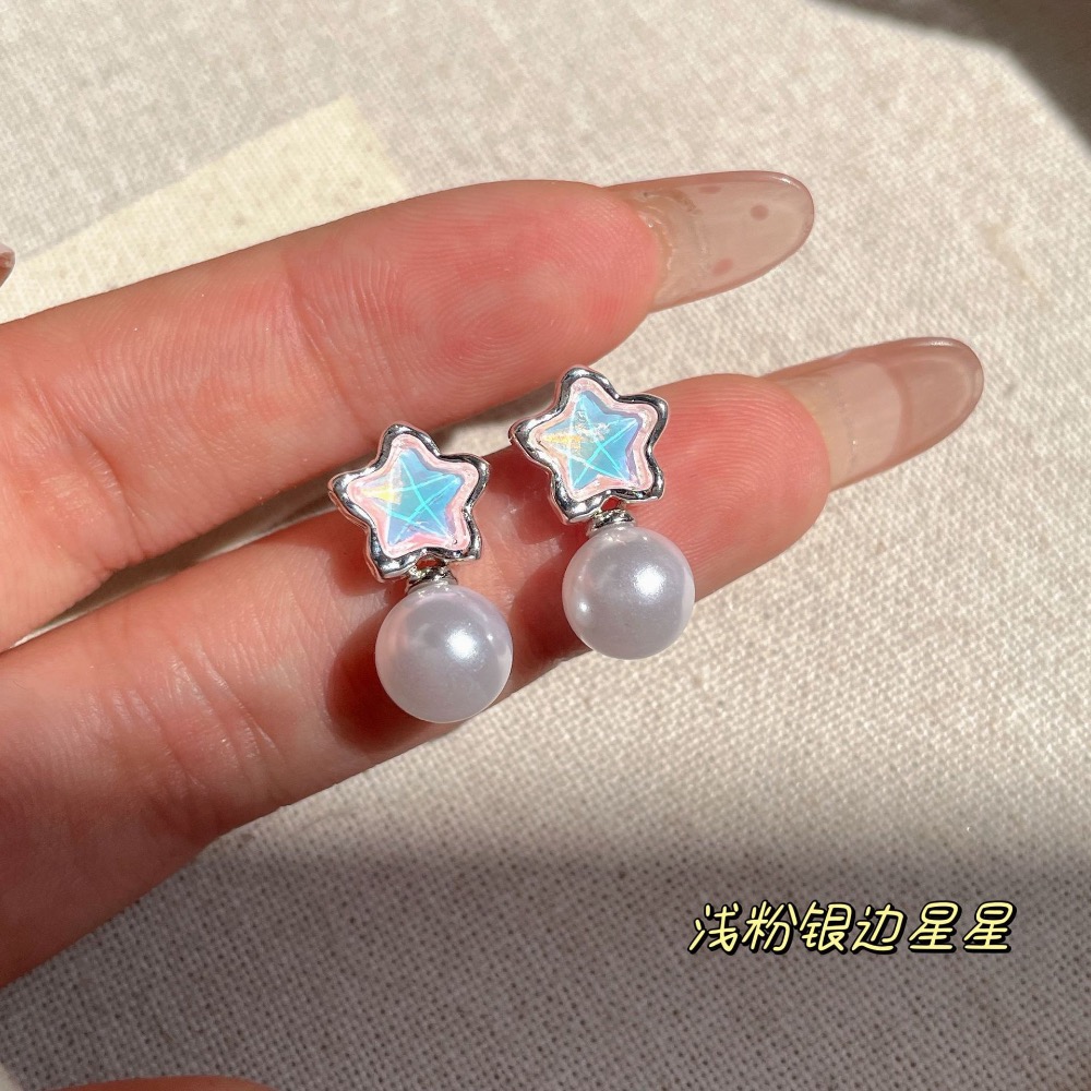 精緻粉色、藍色愛心耳環-規格圖5