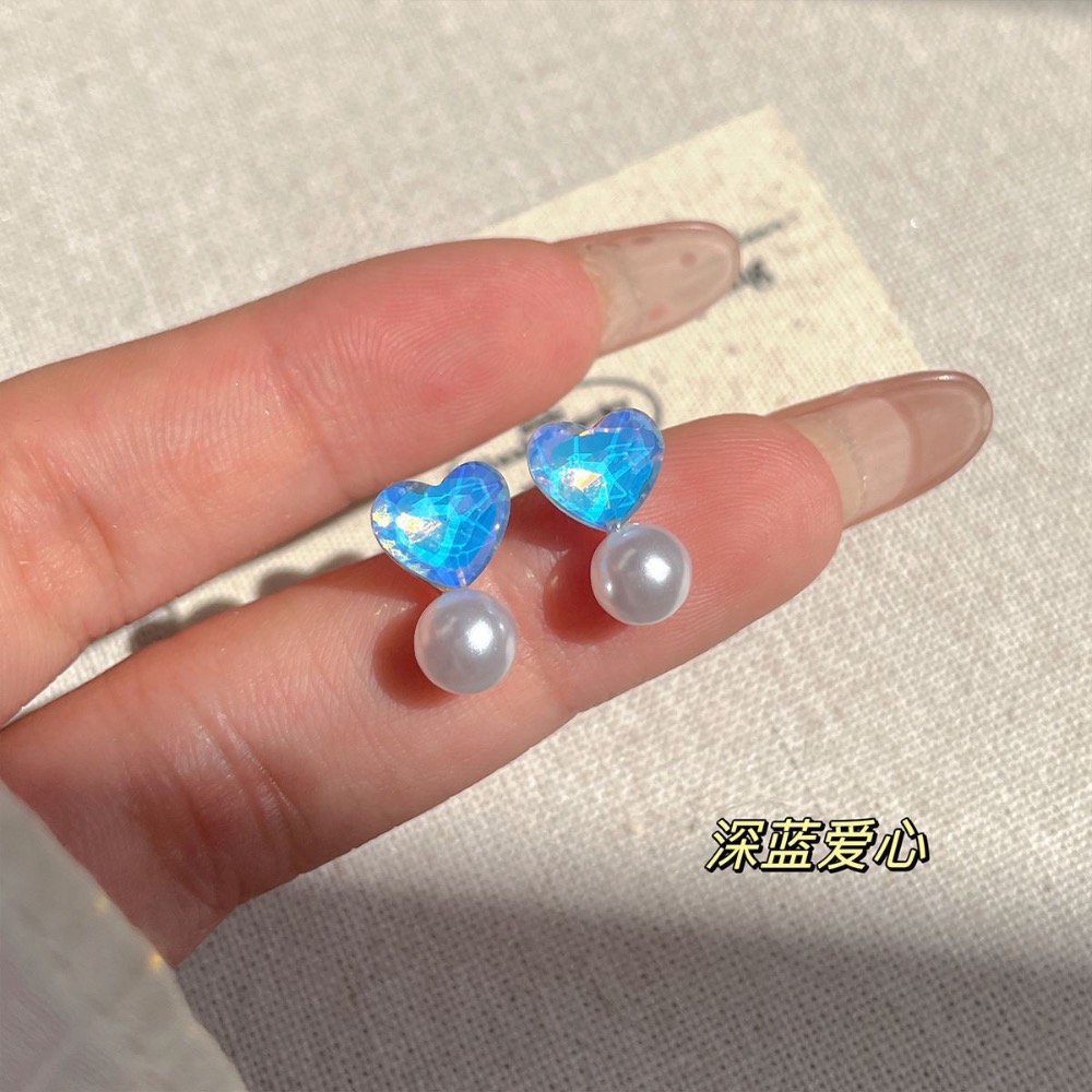 精緻粉色、藍色愛心耳環-規格圖5