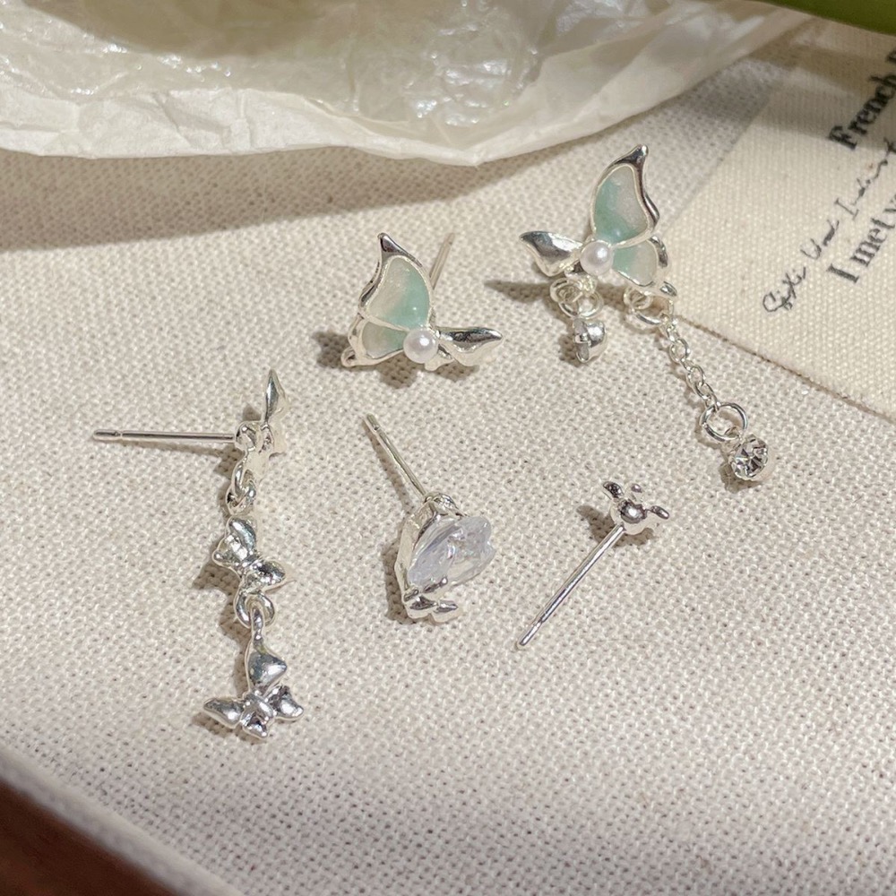 夏季薄荷曼波蝴蝶耳環-細節圖4