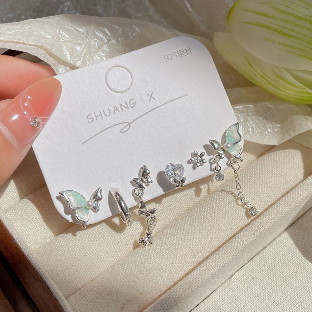 夏季薄荷曼波蝴蝶耳環-規格圖4