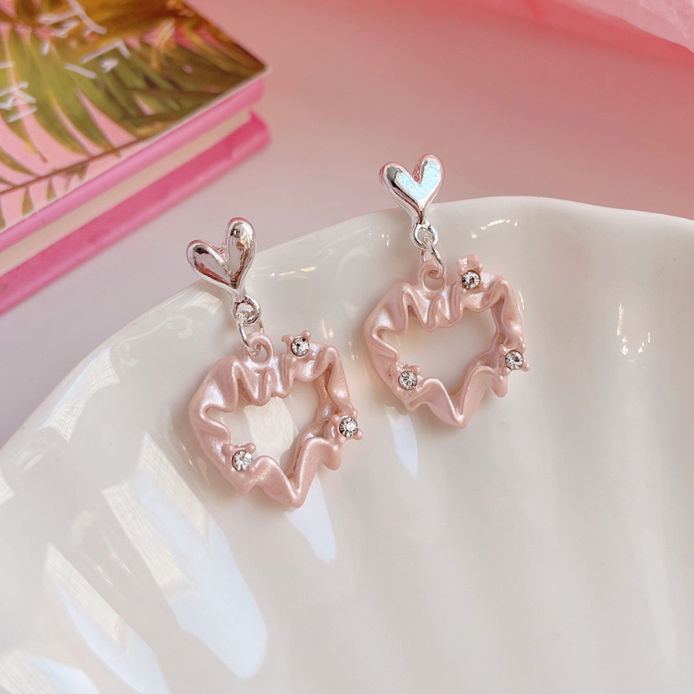 夏季魔幻粉色蝴蝶結耳環-規格圖3