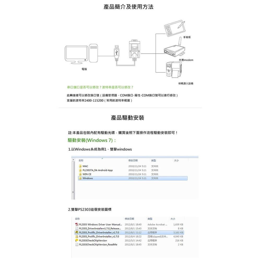 綠聯 1.5M USB to RS-232訊號轉換器-細節圖7