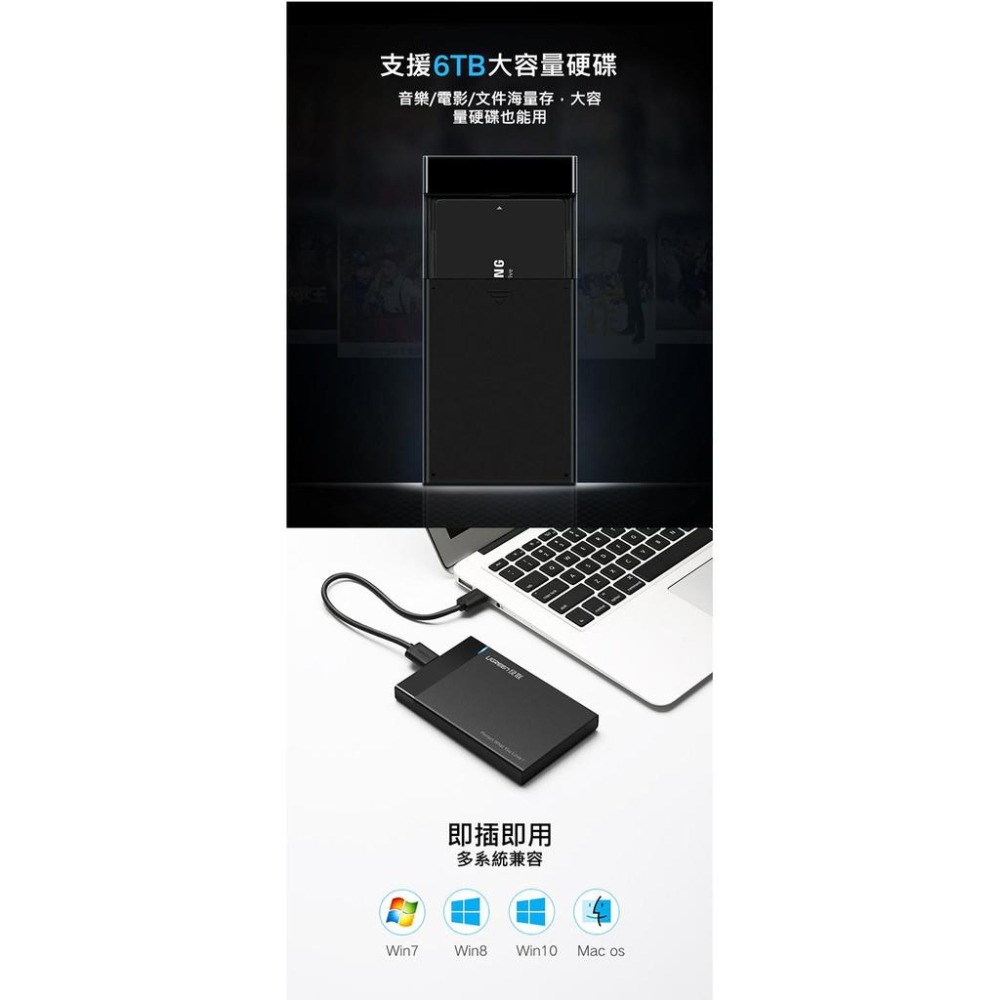 【綠聯】2.5吋USB3.0隨身硬碟外接盒-細節圖8