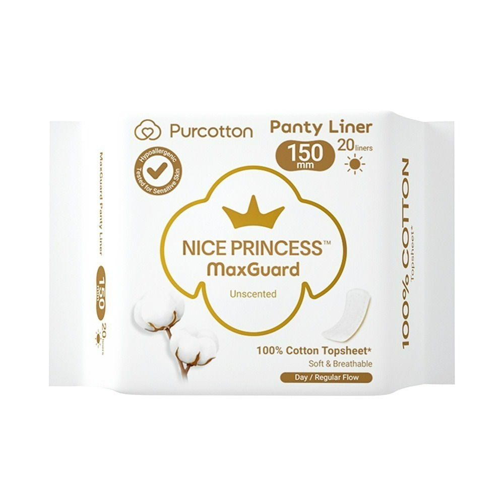 全棉時代 奈絲公主 100%純棉衛生棉(超淨吸護墊 (15公分) 20入)-細節圖2