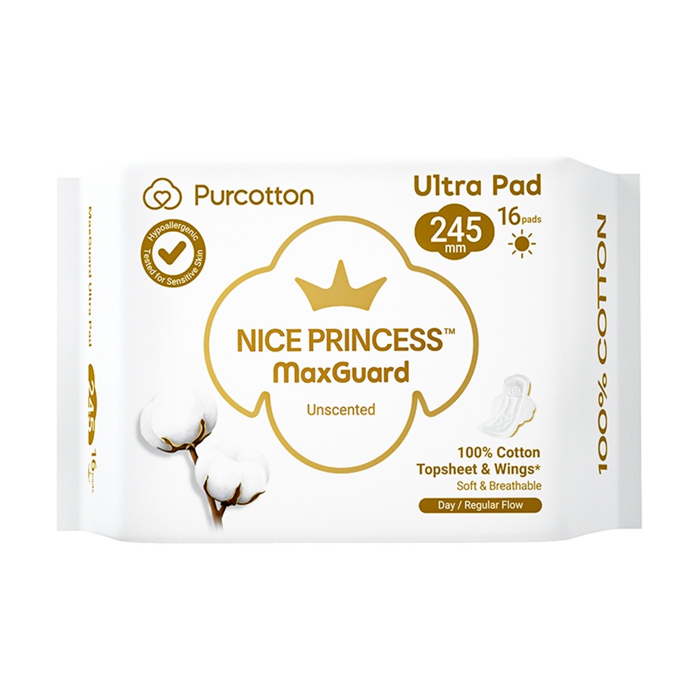 全棉時代 奈絲公主 100%純棉超淨吸日用衛生棉 (24.5公分) 16入-細節圖2