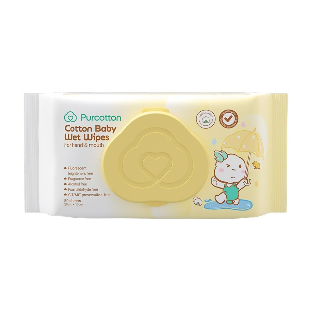 全棉時代 100%純棉嬰兒柔濕巾 (15*20公分) 80片-細節圖2