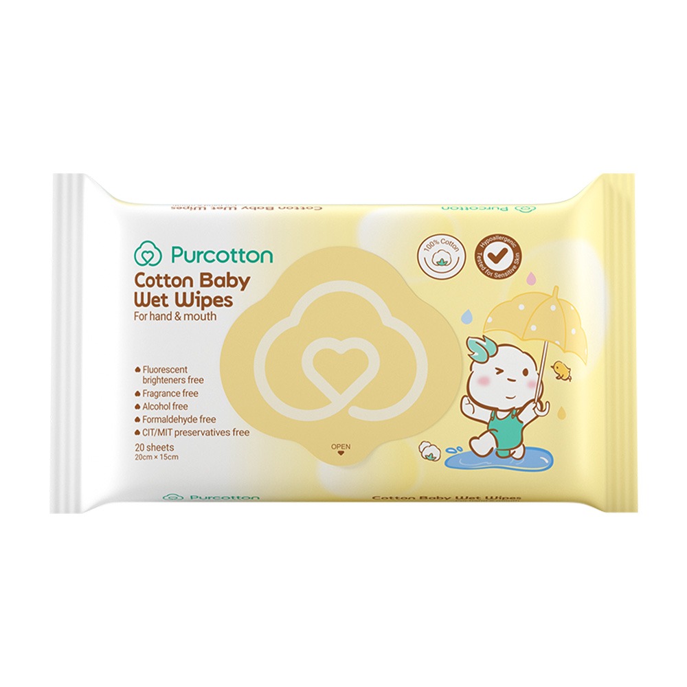 全棉時代 100%純棉嬰兒柔濕巾 (15*20公分) 20片-細節圖2