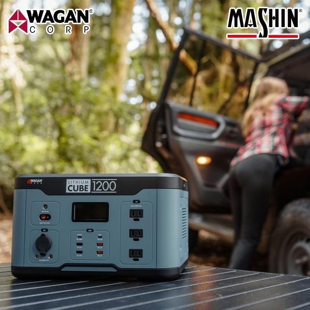 【麻新電子】WAGAN CUBE1200多功能移動電源｜1000W純正弦波電源轉換器｜戶外用電 露營用電-細節圖2