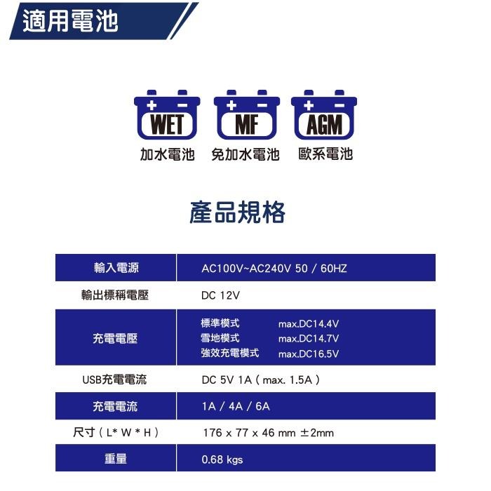 【麻新電子】SC-600智慧型12V鉛酸電池充電器｜汽機車電池充電器-細節圖6