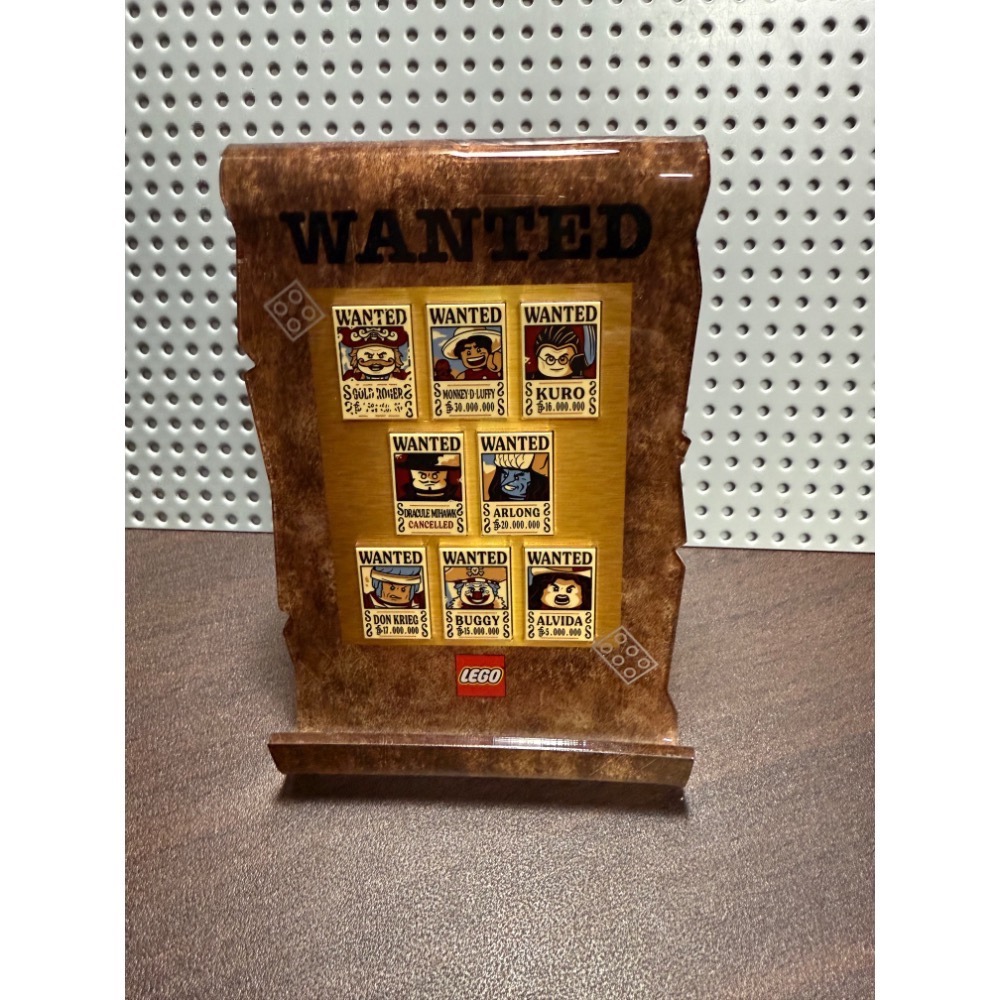 LEGO 航海王系列 Wanted海報磚展示架&通緝磚 現貨 75639 75640-規格圖1