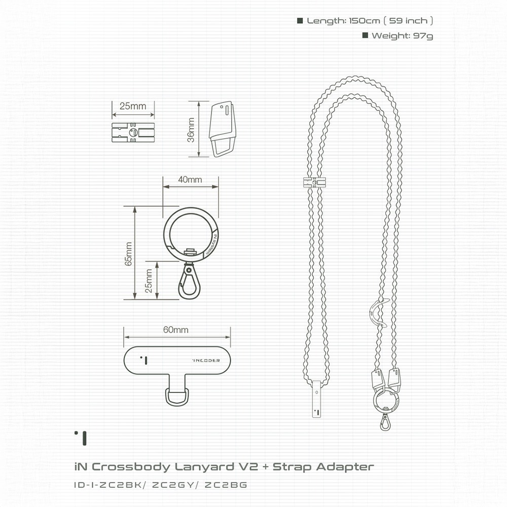 【INCODER】iN Crossbody Lanyard Vol.2 手機繩 手機掛繩-細節圖10