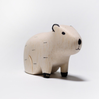 現貨新品 日本手工雕刻超可愛木頭小動物 水豚君