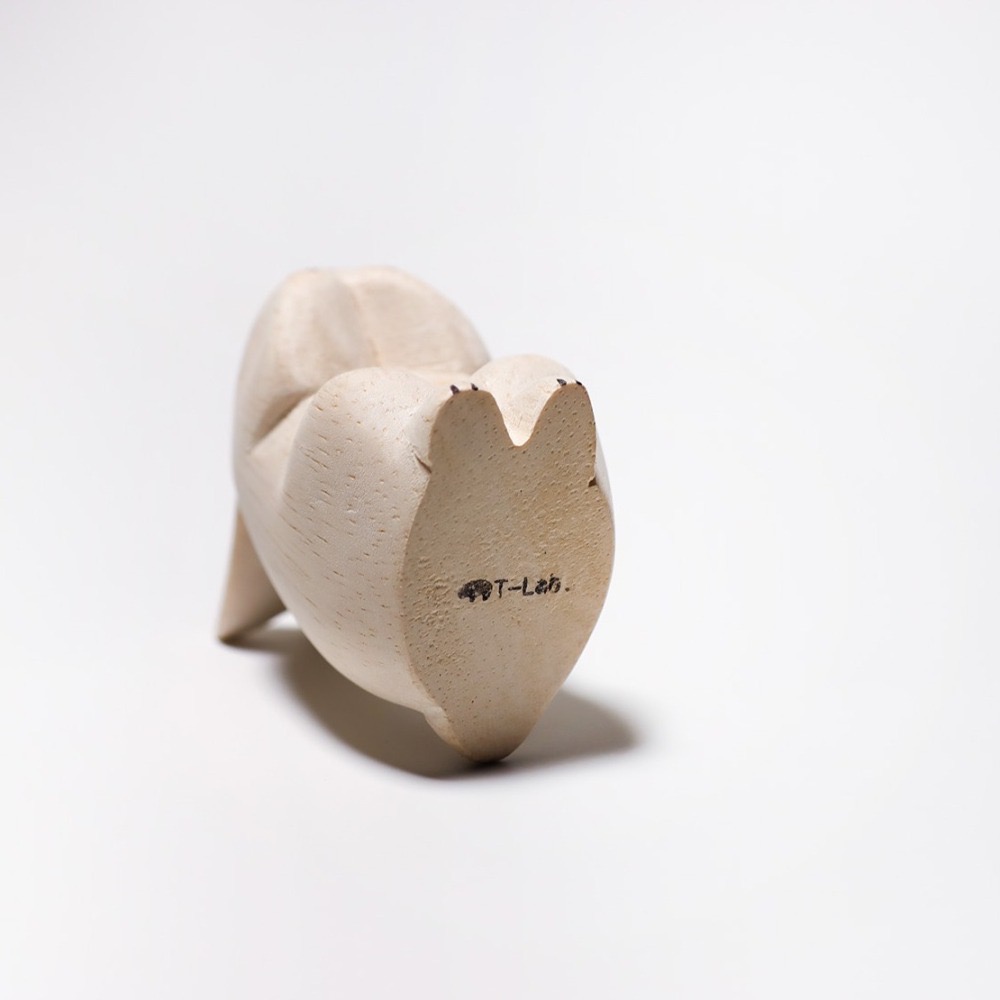 現貨新品 日本手工雕刻超可愛木頭小動物 小兔子-細節圖4