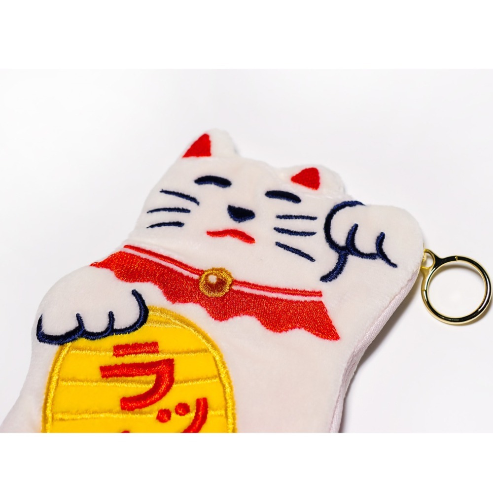 現貨正版全新 日本BEAMS可愛復古招財貓小包-細節圖2
