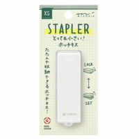 現貨新品 日本MIDORI XS 迷你機能系列 摺疊收納釘書機 白色 6.6mm x 2.1mm