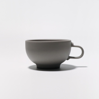 現貨 日本yumiko iihoshi porcelain SHIONARI杯S 現代感俏皮手柄咖啡杯-灰色 馬克杯盒裝