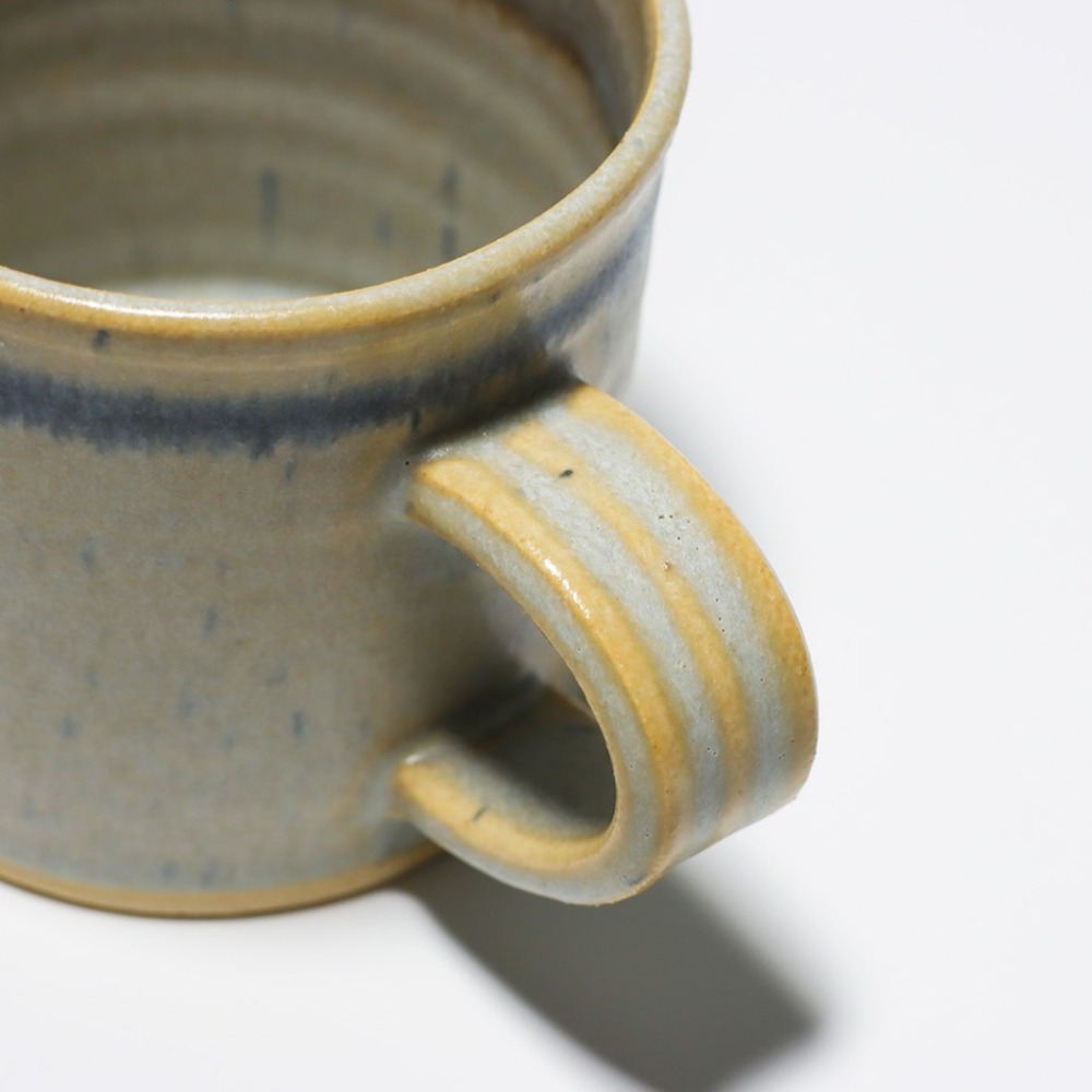 現貨 日本工藤真人工坊手工陶製深鈷藍晶釉馬克杯 咖啡杯-細節圖2