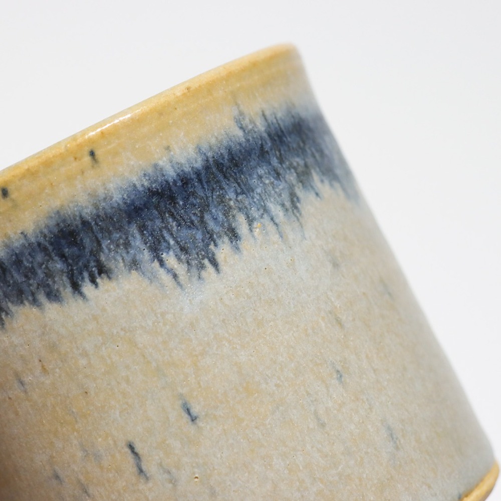 現貨 日本工藤真人工坊手工陶製深鈷藍晶釉馬克杯 咖啡杯-細節圖3