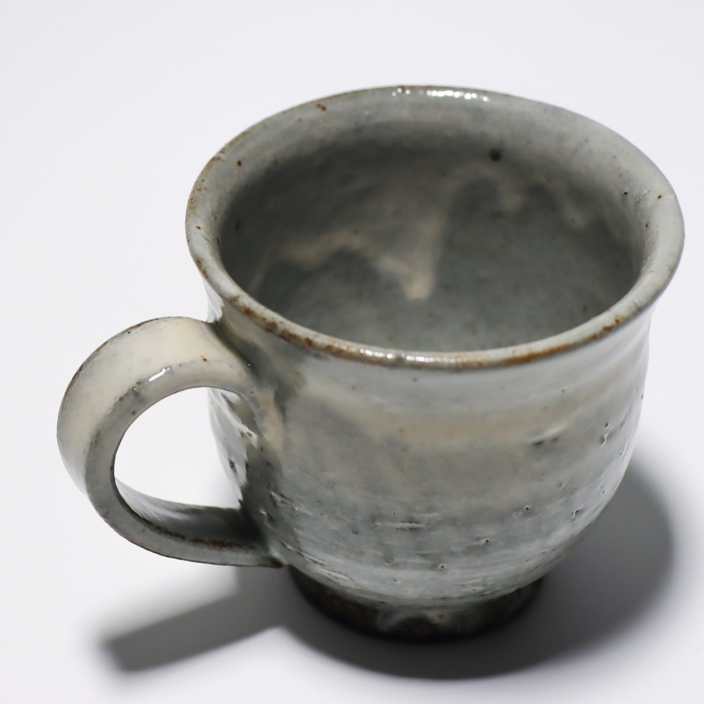 日本長谷園伊賀燒手工粉引咖啡杯盤組-細節圖2