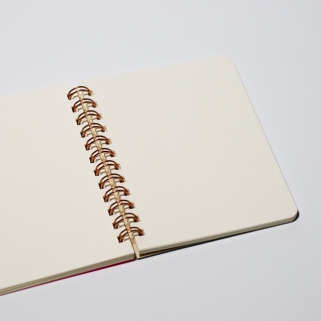 筆記本 日本製 水縞/環裝筆記本 黃色波爾卡圓點-細節圖4