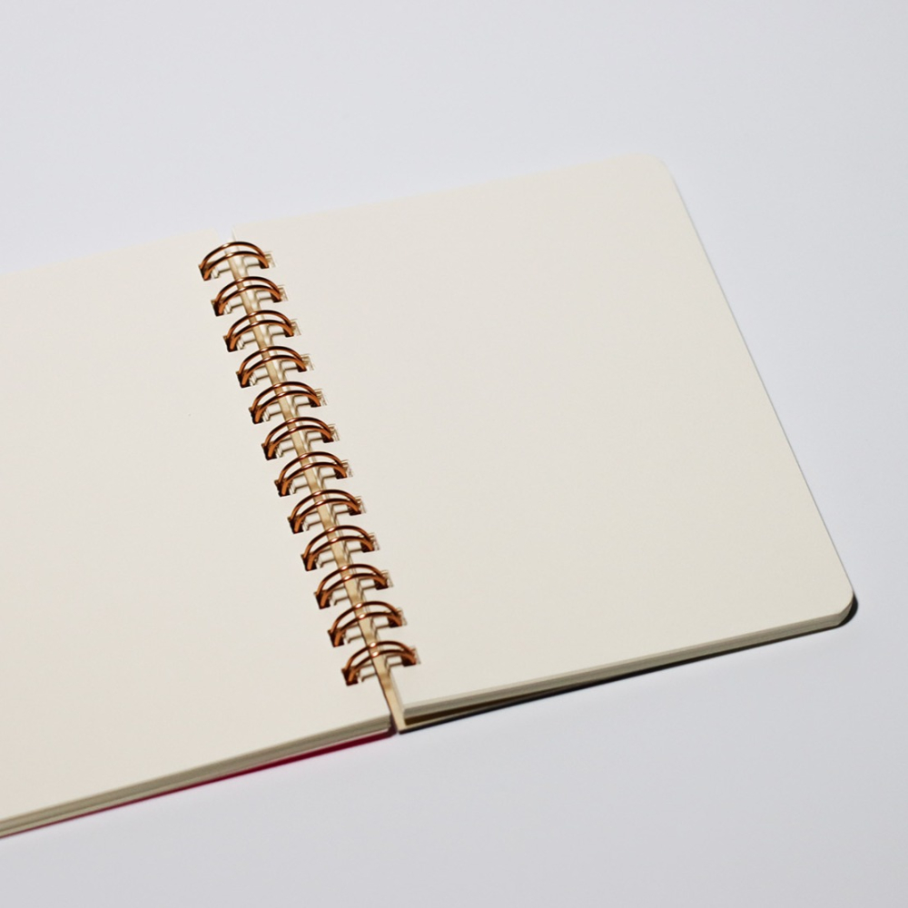 筆記本 日本製 水縞/環裝筆記本 森林樹木圖案點綴-細節圖3