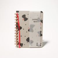 筆記本 日本製 水縞/環裝筆記本 可愛蝴蝶結為設計