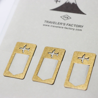 日本 TRAVELER＇S FACTORY 黃銅夾 黃銅書籤