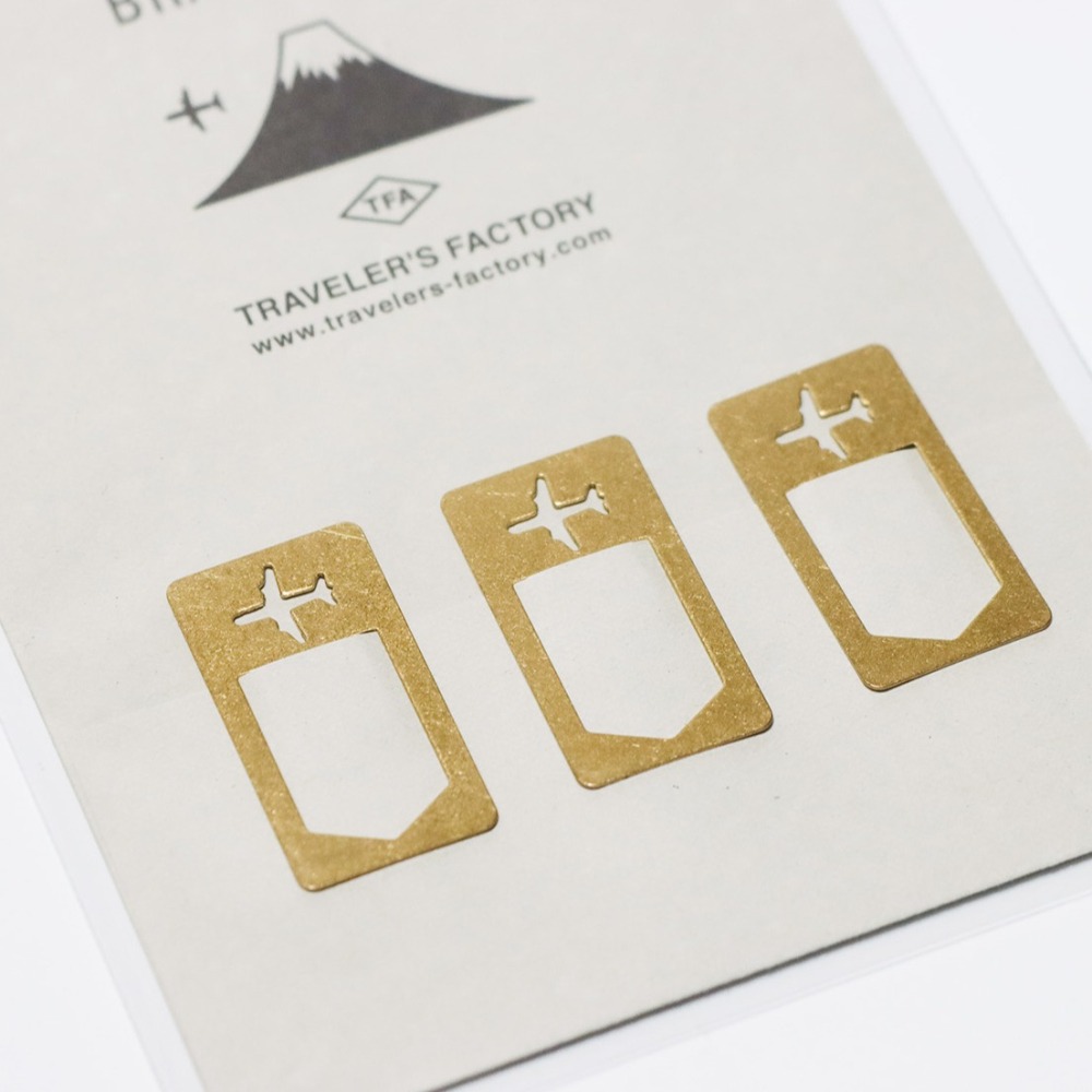 日本 TRAVELER＇S FACTORY 黃銅夾 黃銅書籤-細節圖3