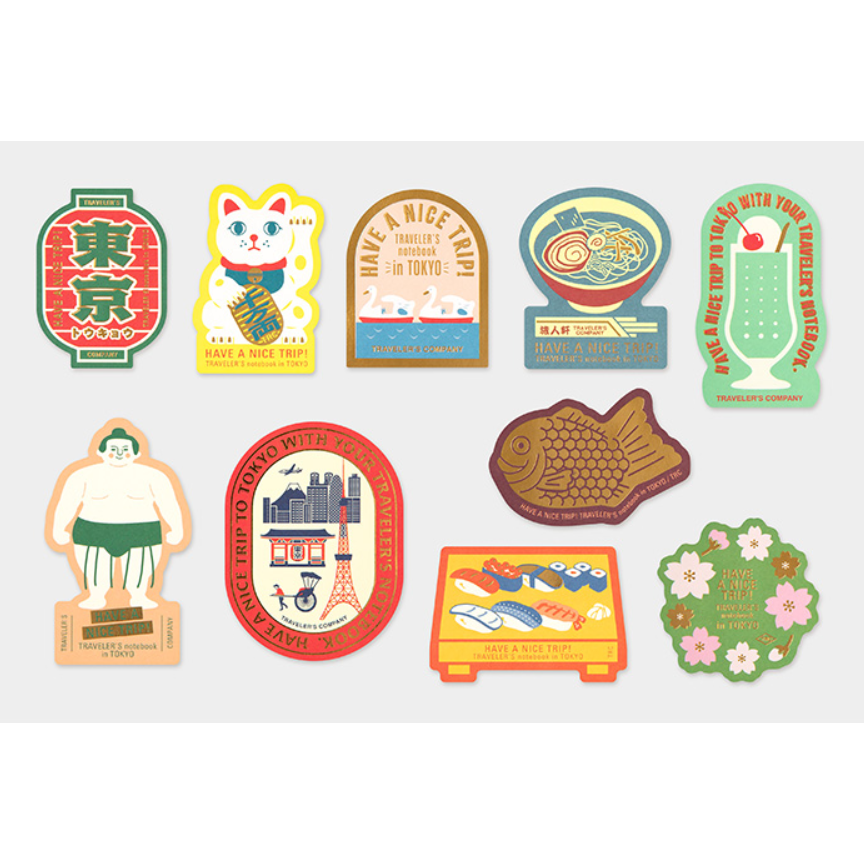 日本 TRAVELER＇S FACTORY文具 貼紙 與東京相關的設計貼紙套組-細節圖2