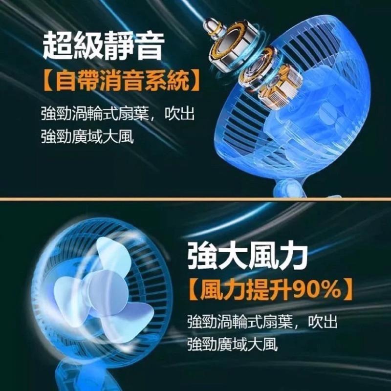 🇹🇼【台灣發貨+10000mAh】夾式靜音電風扇 嬰兒車風扇 娃娃車夾扇 USB風扇 充電風扇 隨身風扇 靜音風扇-細節圖3