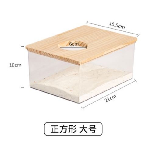 ★九鼠一家DIY工坊★   小尺寸挖掘屋 避屋 方便擺放 可愛造景 倉鼠小屋 木屋小屋 躲避 造景 便盆 廁所 鼠廁-規格圖4
