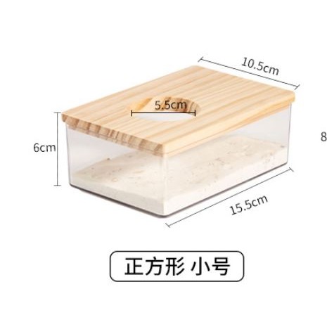 ★九鼠一家DIY工坊★   小尺寸挖掘屋 避屋 方便擺放 可愛造景 倉鼠小屋 木屋小屋 躲避 造景 便盆 廁所 鼠廁-規格圖4
