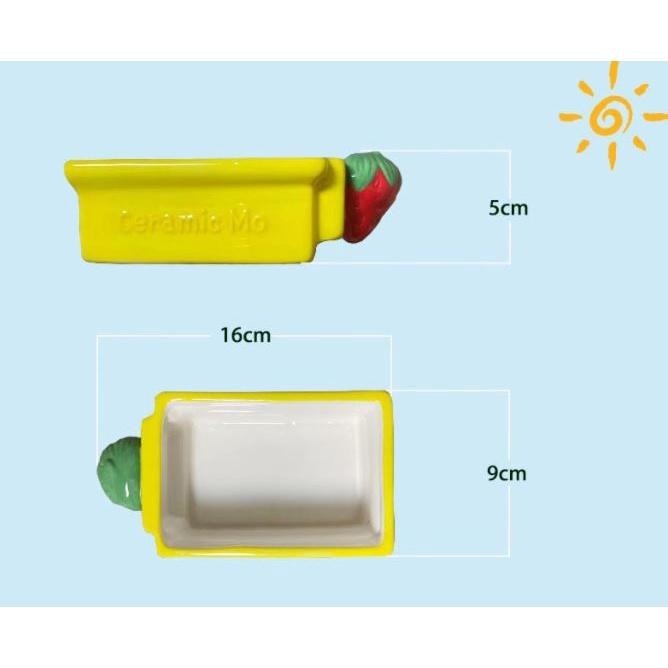 ★九鼠一家DIY工坊★  碰瓷的蘑菇 陶瓷草莓盒子 草莓食盆  (小型鼠/黃金鼠可用）-細節圖3